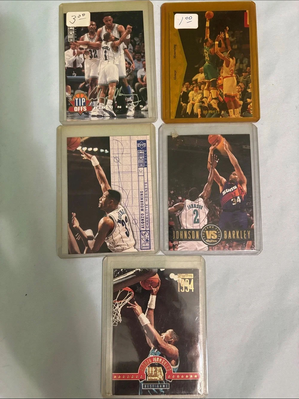 Vintage Charlotte Hornets Basketball Trading Card Lot